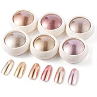 BISHENG 6 Caja de Oro Rosa Cromo Puro Efecto Espejo Mágico para Decoración de Uñas